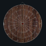 Rustikaler dunkelbrauner Holzzaun im Landstil Dartscheibe<br><div class="desc">Rustikales dunkelbraunes Holz Holzzaun Fotografie Country Style Geschenk</div>