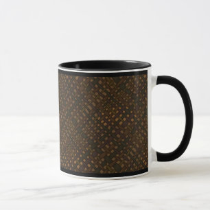 Rustikaler Dunkler Burlap mit Glanz Tasse