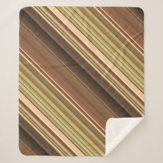 Rustikaler Eichenbraun und Grünstreifen Sherpadecke