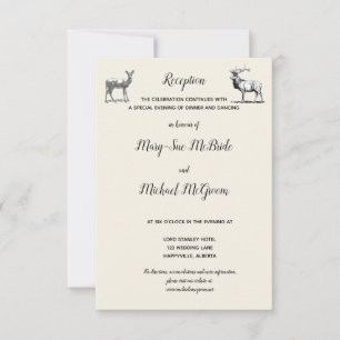 Rustikaler Empfang für Hirschgewächse Einladung