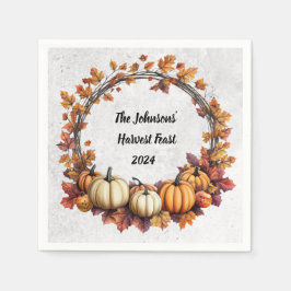 Rustikaler Erntedank Ansammlung Serviette