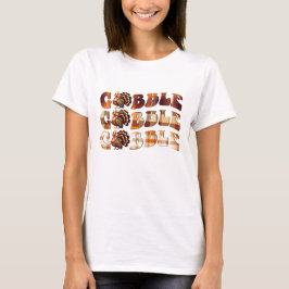 Rustikaler Erntedank Pumpkin Wasserfarben Herbst T-Shirt