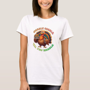 Rustikaler Erntedank Pumpkin Wasserfarben Herbst T-Shirt
