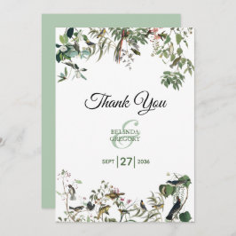 Rustikaler Eukalyptus Verlasse Vintage Hochzeit im Dankeskarte