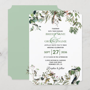 Rustikaler Eukalyptus Verlasse Vintage Hochzeit im Einladung