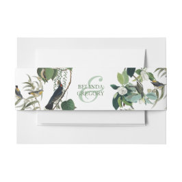 Rustikaler Eukalyptus Verlasse Vintage Hochzeit im Einladungsbanderole