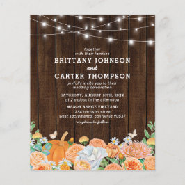 Rustikaler Fall Blumenzwiebeleinladung