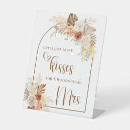 Rustikaler Fall Boho Arch Pampas Grass schätzen wi Sockelschild