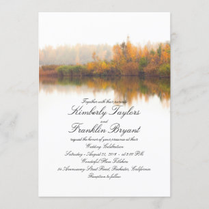 Rustikaler Fall Elegant und einfache Hochzeit Einladung