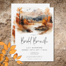 Rustikaler Fall Gebirge Bridal Brunch Einladung