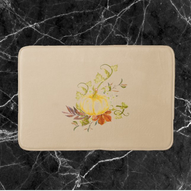 Rustikaler Fall Gelb Beige und Gold Herbst Badematte (Von Creator hochgeladen)