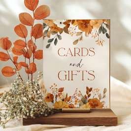 Rustikaler Fall in Liebe Wasserfarbenkarte Zeichen Poster