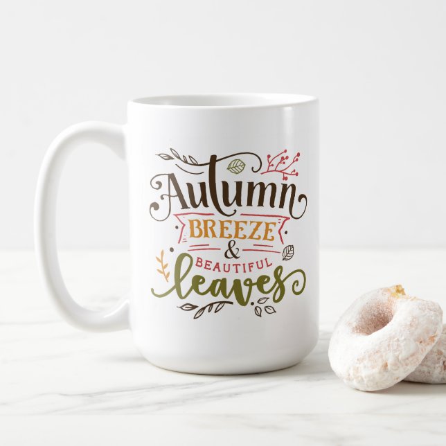 Rustikaler Fall Kaffeetasse (Mit Donut)