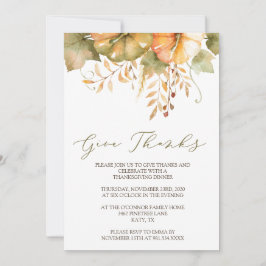 Rustikaler Fall laden Erntedank-Einladung ein Einladung