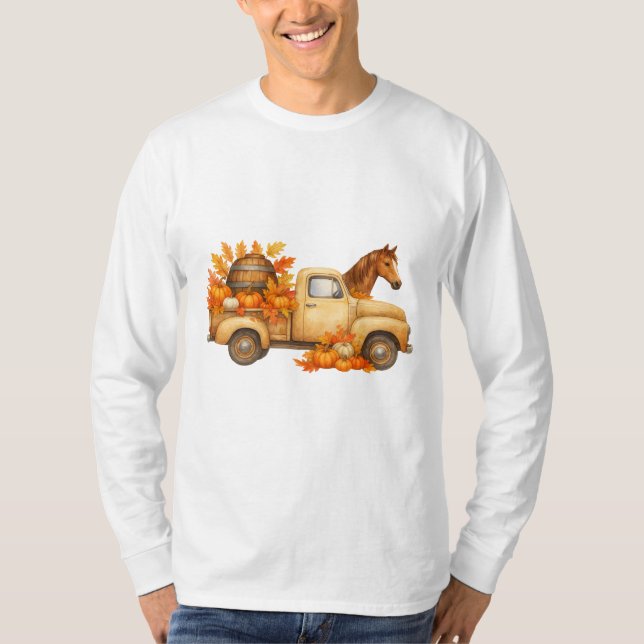 Rustikaler Fall LKW-T Shirt Langschlauch (Vorderseite)
