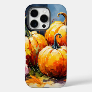 Rustikaler Fall Pumpkin farbige Herbst Blätter iPhone 16 Pro Hülle