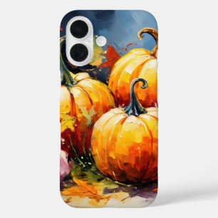 Rustikaler Fall Pumpkin farbige Herbst Blätter iPhone 16 Hülle