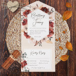 Rustikaler Fall Rostflora am Cremeabend All In One Einladung<br><div class="desc">AUCH MIT EINEM QR CODE IM UAWG BEREICH ERHÄLTLICH. Dieses Design zeichnet sich durch einen Rost- und cremefarbenen Blumenstrauß-Rahmen auf einem weichen Elfenbeinhintergrund aus. Personalisierte All-In-One-Einladungen sind eine einzigartige Kombination aus einer schön gedruckten, maßgeschneiderten Einladung und einer leicht zu abreißenden perforierten UAWG-Postkarte. Und sie sind so einfach zu bedienen! Man...</div>