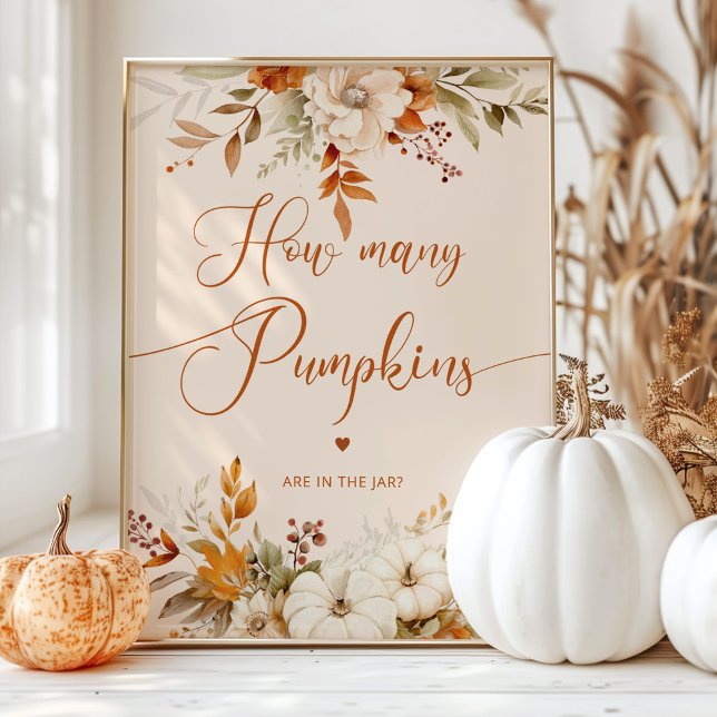 Rustikaler Fall schätzen, wie viele Kürbis Babydus Poster (Von Creator hochgeladen)