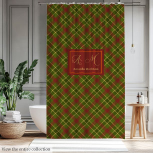 Rustikaler Fall Tartan Vorhang Personalisiert Baue