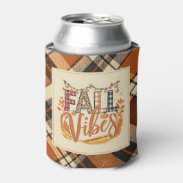 Rustikaler Fall Vibes Burnt Orange Kariert Print H Dosenkühler