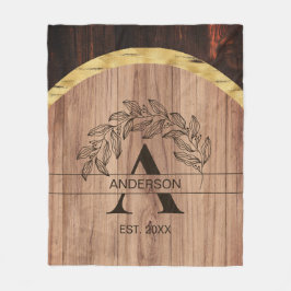 Rustikaler Familienname Fleecedecke