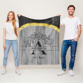 Rustikaler Familienname Fleecedecke