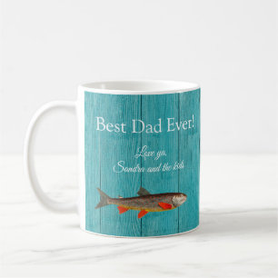 Rustikaler Fischer Teal Blau Bester Vater Aller Z Kaffeetasse