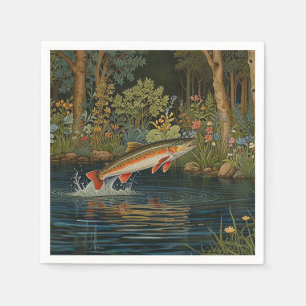 Rustikaler Fischfang Serviette