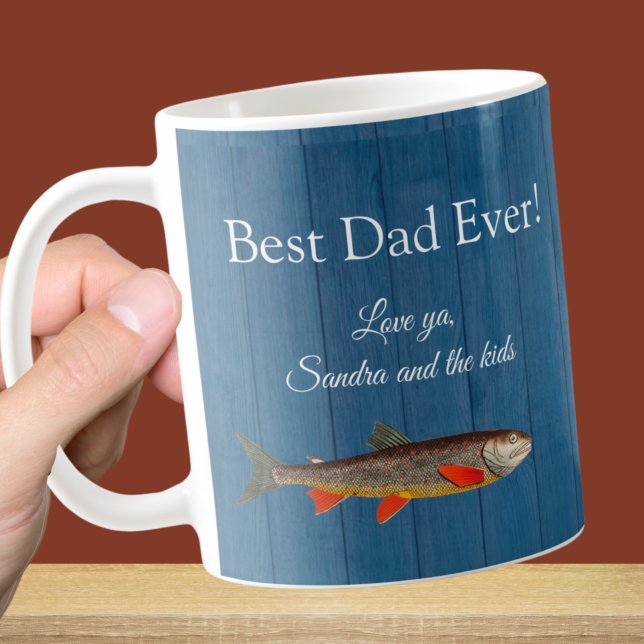 Rustikaler Fisherman Navy Blue Bester Vater je Fis Kaffeetasse (Von Creator hochgeladen)