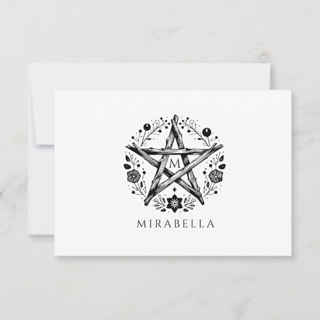 Rustikaler floraler Star Mitteilungskarte (Vorderseite)