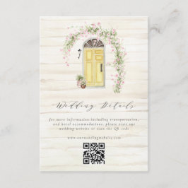 Rustikaler französischer Blumengarten Hochzeitsdet Begleitkarte