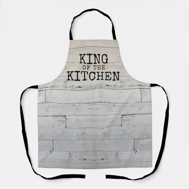 Rustikaler Funny King of the Kitchen Schürze (Vorderseite)