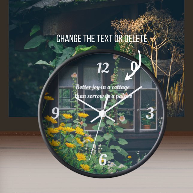 Rustikaler Garten und eine gemütliche Hütte Uhr (Von Creator hochgeladen)