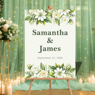 Rustikaler Garten Willkommen mit grünen Akzenten Acrylschild