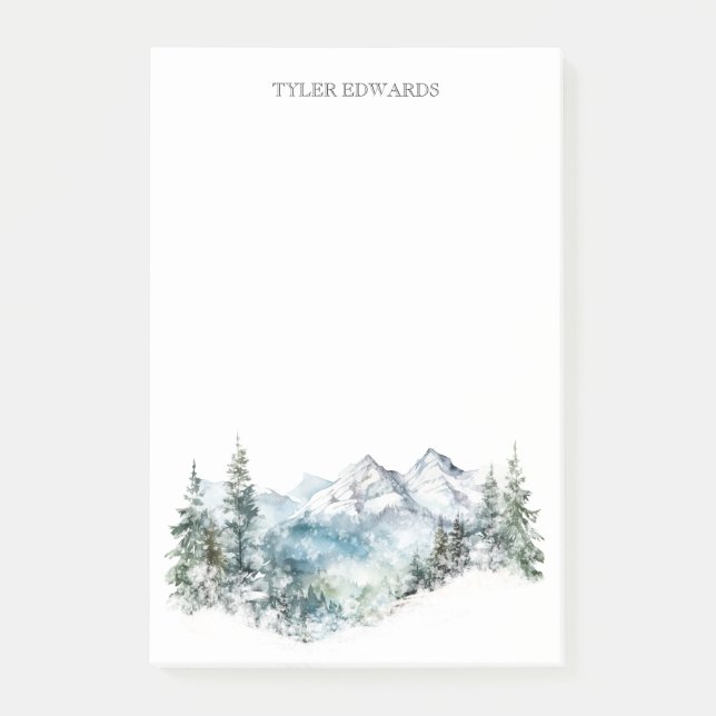 Rustikaler Gebirgszug Post-it Klebezettel (Vorderseite)