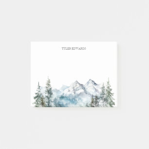 Rustikaler Gebirgszug Post-it Klebezettel