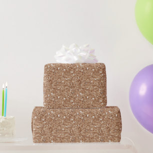 Rustikaler Gold-Glitter-Geburtstag Geschenkpapier