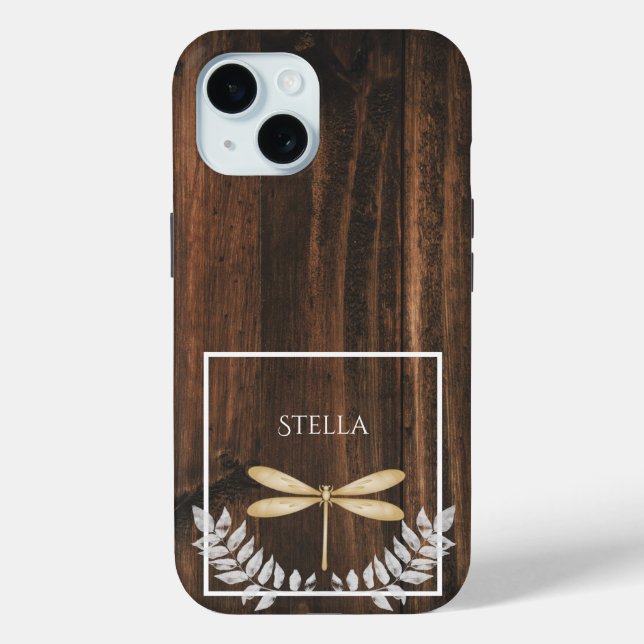 Rustikaler Golddragonfly Personalisiert Case-Mate iPhone Hülle (Rückseite)