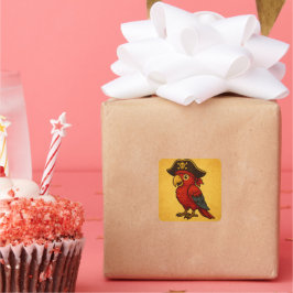 Rustikaler Goldpferd Quadratischer Aufkleber