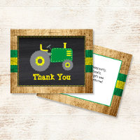 Rustikaler Green & Yellow Traktor Geburtstag Viele