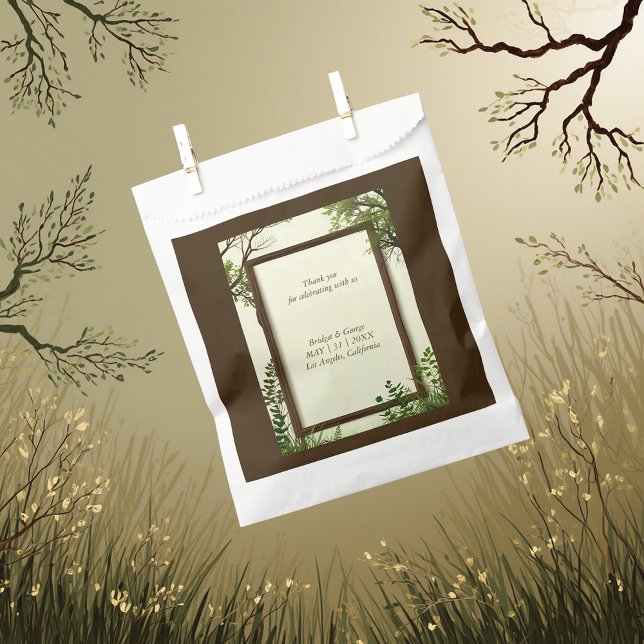 Rustikaler Grünbaum Hochzeit Geschenktütchen (Von Creator hochgeladen)