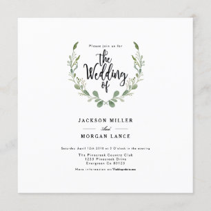 Rustikaler Grünwald   Einladung zur Wasserfarbenho