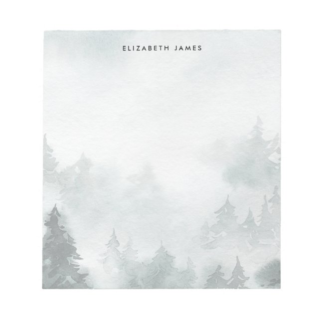 Rustikaler Grünwald Personalisiert Notizblock (Vorderseite)