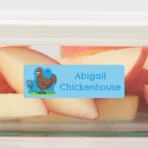 Rustikaler Hähnchenrustikal Cartoon personalisiert Etiketten