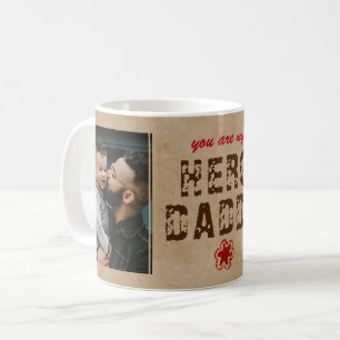 Rustikaler Held Daddy Vatertag 2 Foto Collage Kaffeetasse