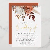 Rustikaler Herbst Florals Terracotta Wedding Glam