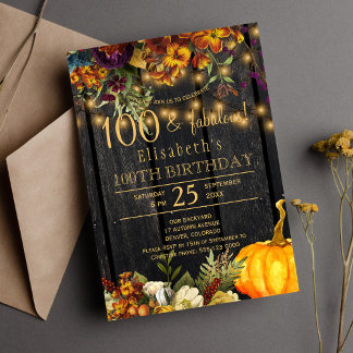 Rustikaler Herbst Herbst Blumenchic 100 sagenhafte Einladung