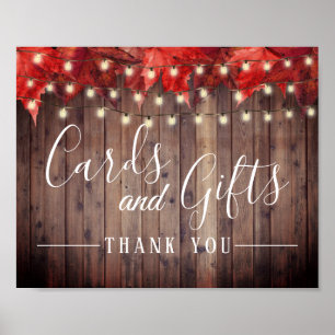 Rustikaler Herbst hinterlässt Hochzeit im Herbst K Poster