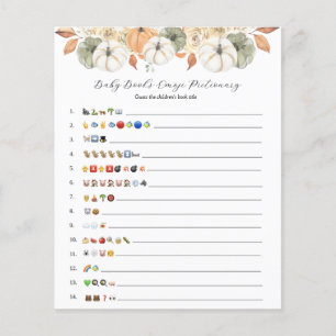 Rustikaler Herbst Kinderbuch Emoji Spiel